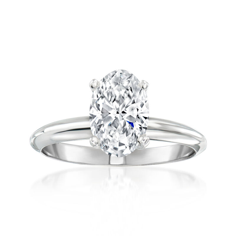 1.50 Carat Certified Diamond Solitaire Ring in 14kt White Gold image number 0