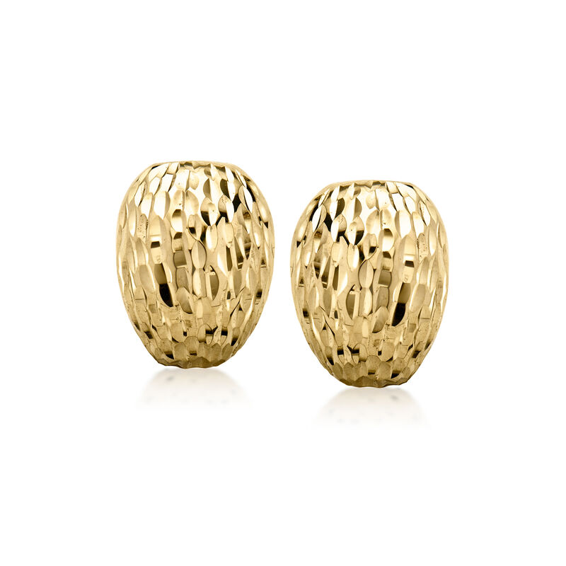 C. 1990 Vintage 14kt Yellow Gold Curved Earrings  image number 0