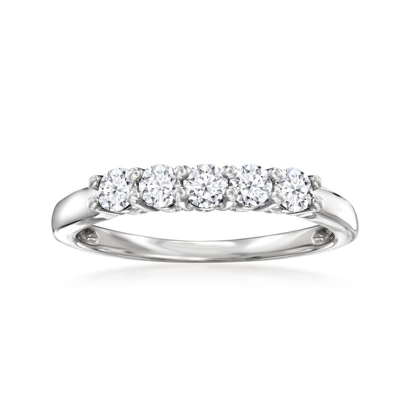 .50 ct. t.w. Lab-Grown Diamond Five-Stone Ring in Sterling Silver image number 0