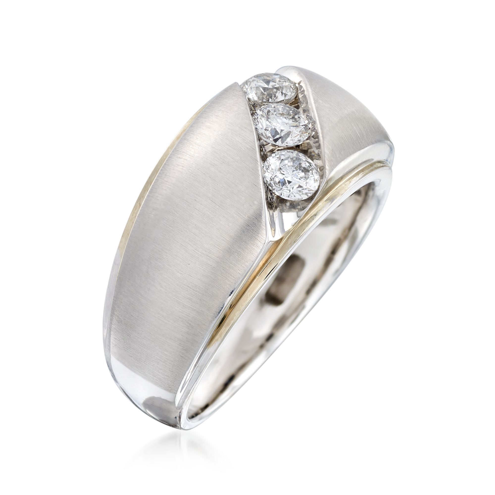 Men s .75 ct. t.w. Channel Set Diamond Ring in 14kt White Gold