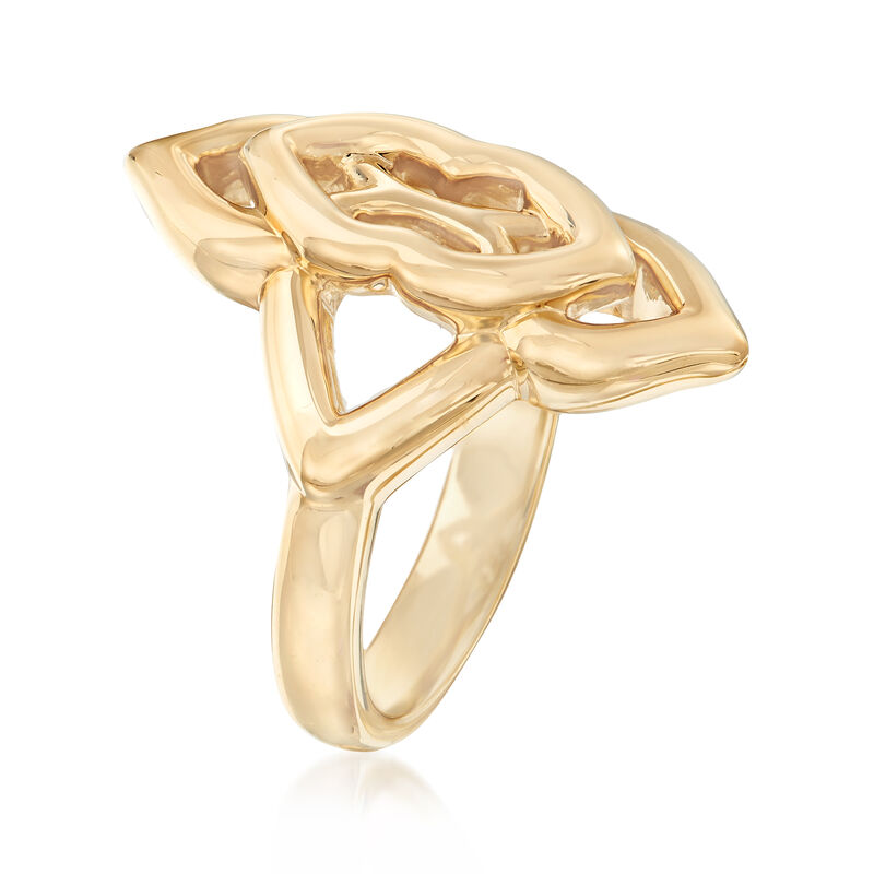 14kt Yellow Gold Four-Point Open-Space Ring image number 2