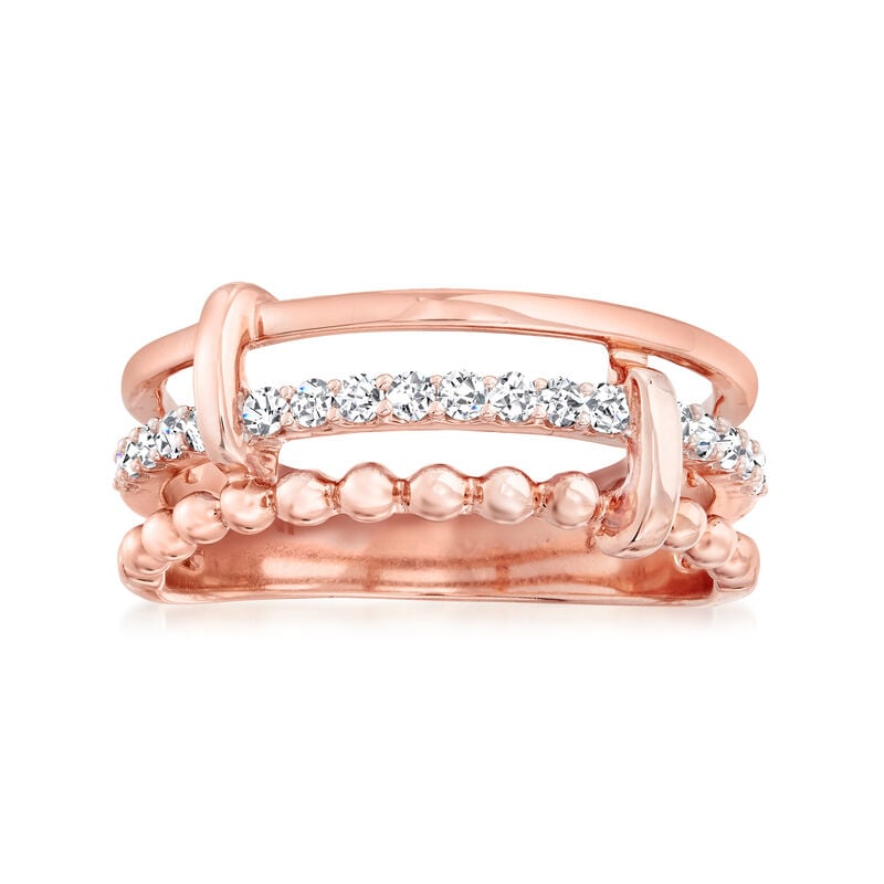.25 ct. t.w. Diamond-Center Multi-Row Ring in 14kt Rose Gold image number 0