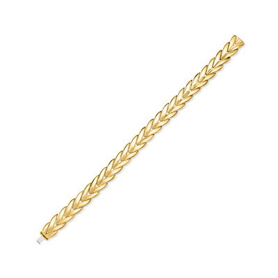 Italian 14kt Yellow Gold Chevron Bracelet