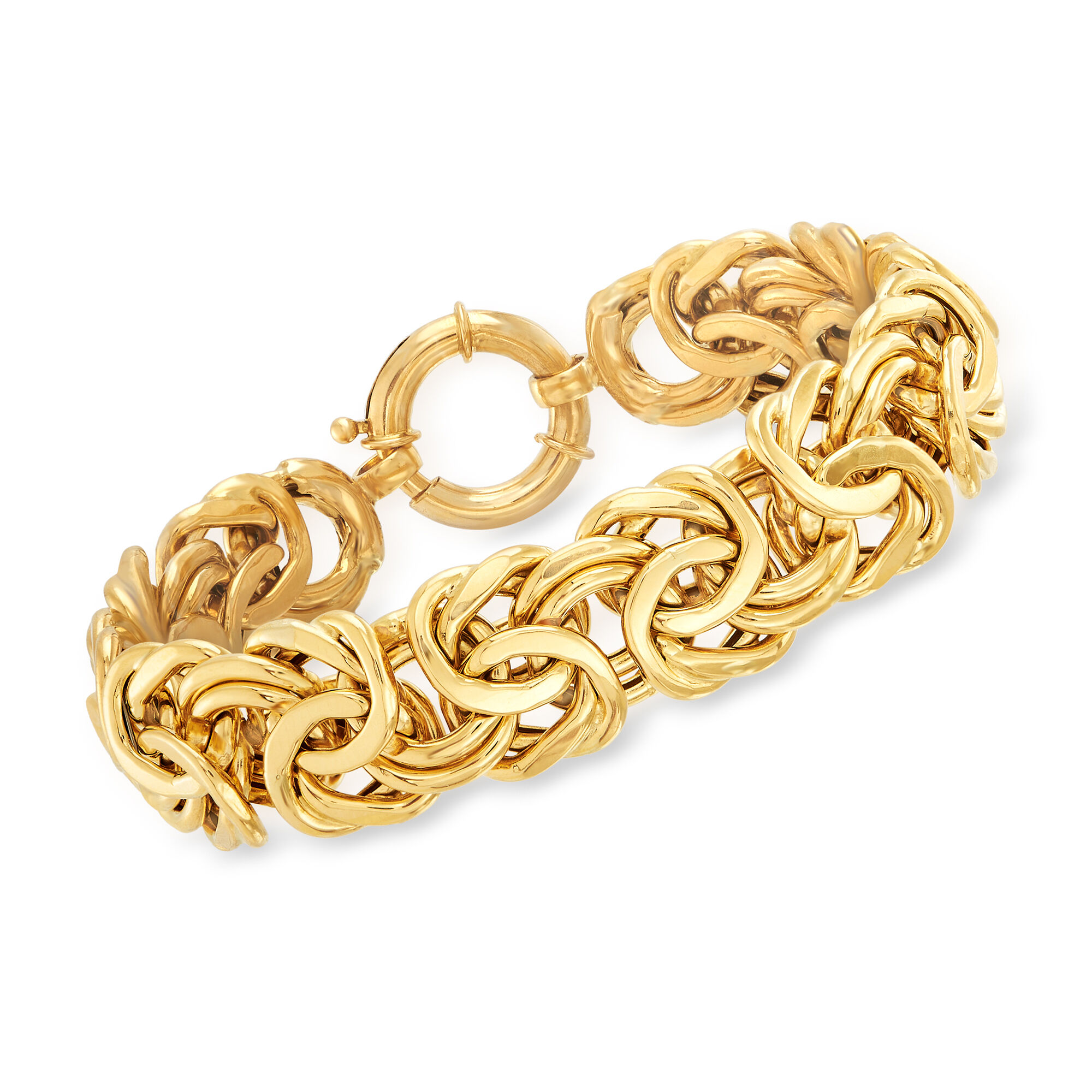 18kt Yellow Gold Byzantine Bracelet | Ross Simons