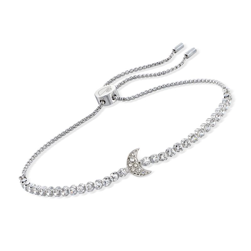 Swarovski Crystal &quot;Subtle Moon&quot; Crystal Bolo Bracelet in Silvertone image number 0