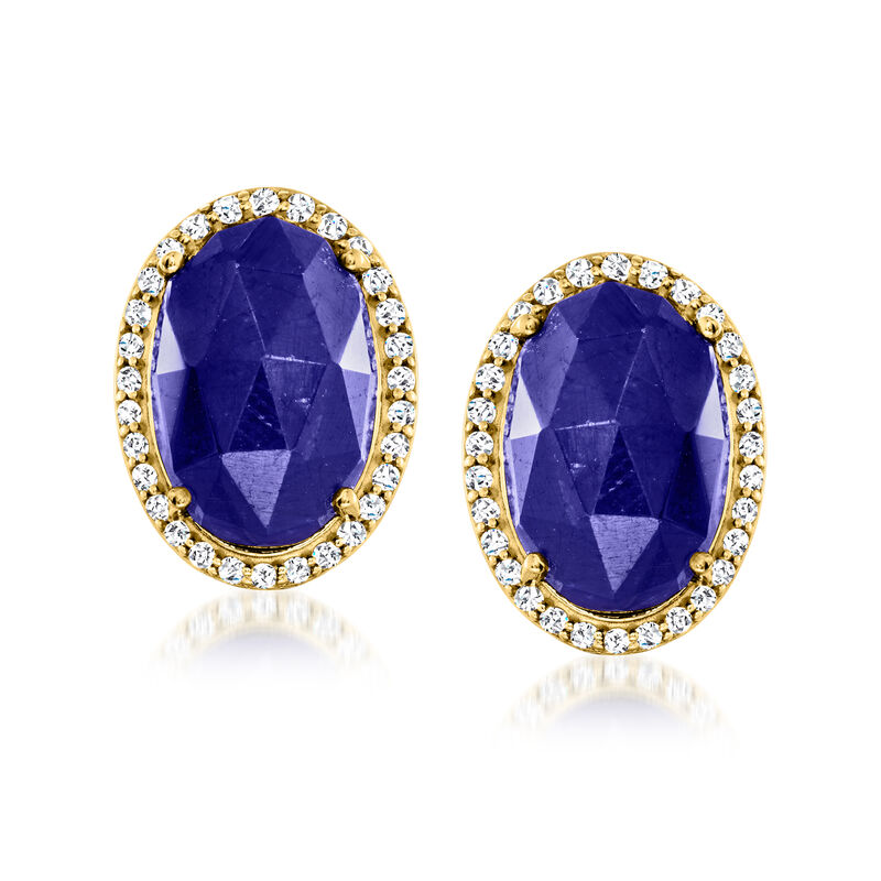 13.40 ct. t.w. Multi-Gemstone and Multicolored Enamel Flower Drop Earrings in 18kt Gold Over Sterling image number 2