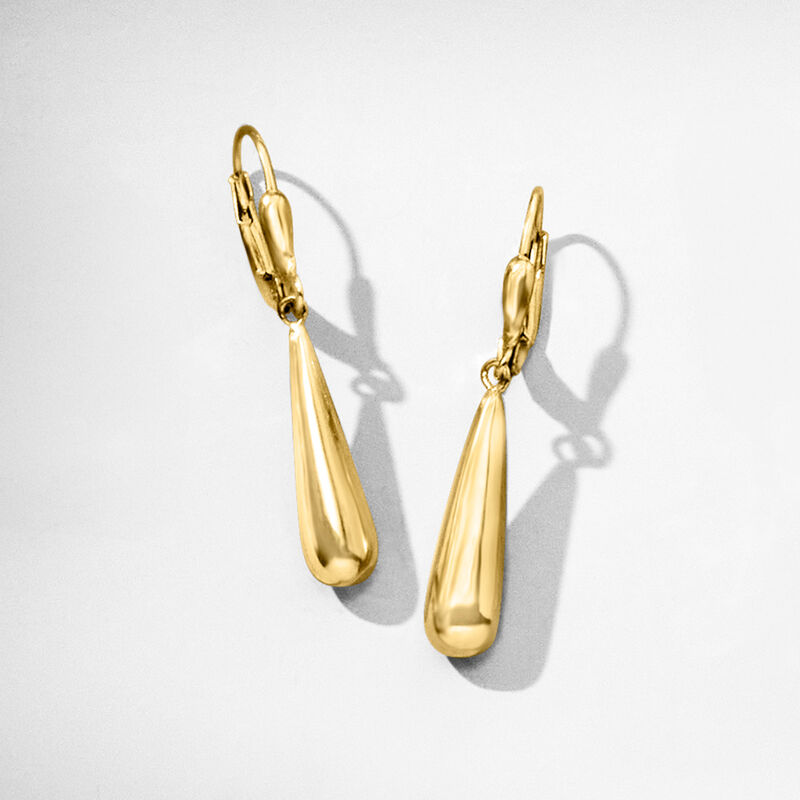 14kt Yellow Gold Teardrop Earrings image number 4