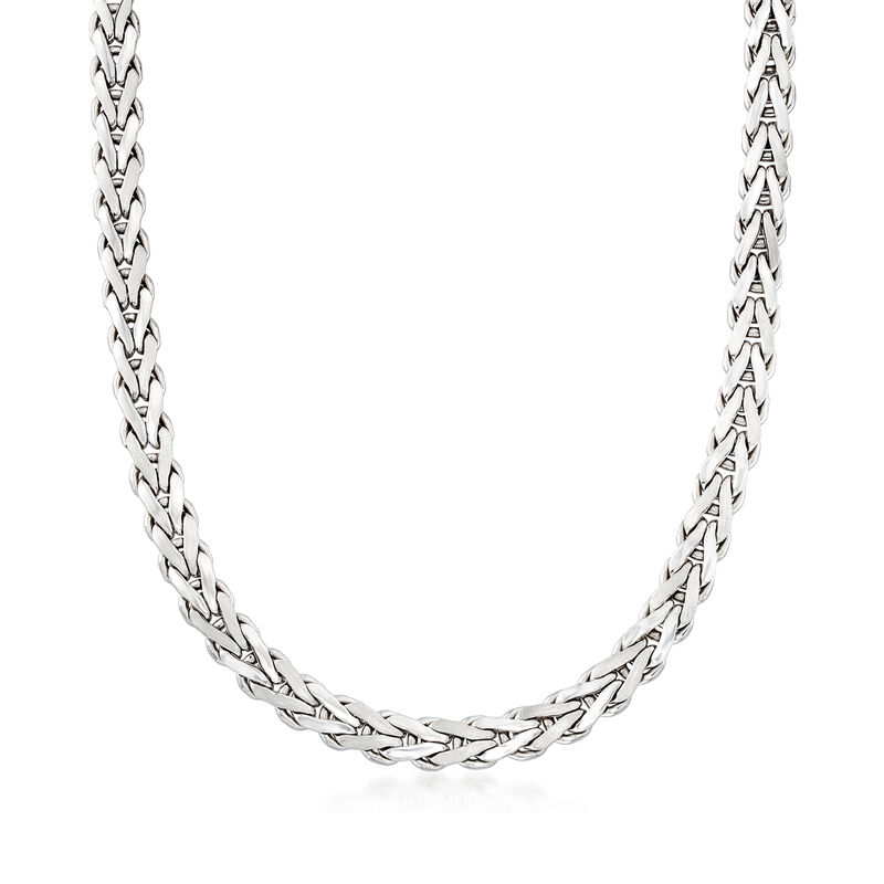 C. 1990 Vintage .18 ct. t.w. Diamond Link Necklace in 14kt White Gold image number 0