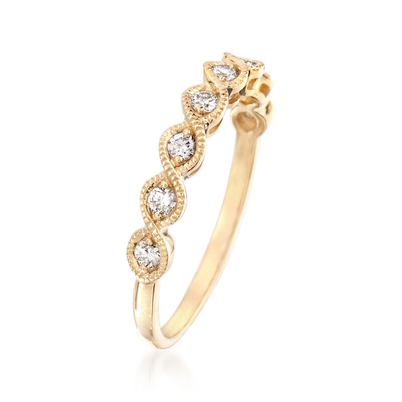 .25 ct. t.w. Diamond Milgrain Ring in 14kt Yellow Gold image number 2