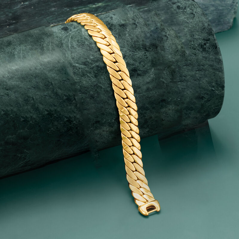 Italian 14kt Yellow Gold Cuban-Link Bracelet image number 5