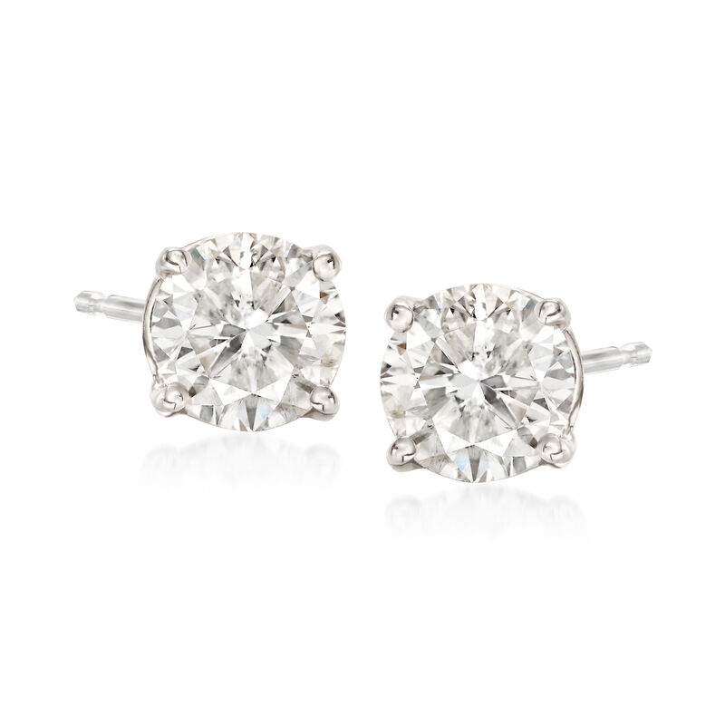 1.50 ct. t.w. Diamond Stud Earrings in 18kt White Gold image number 0