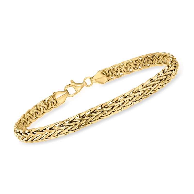 18kt Yellow Gold Wheat-Chain Bracelet image number 0