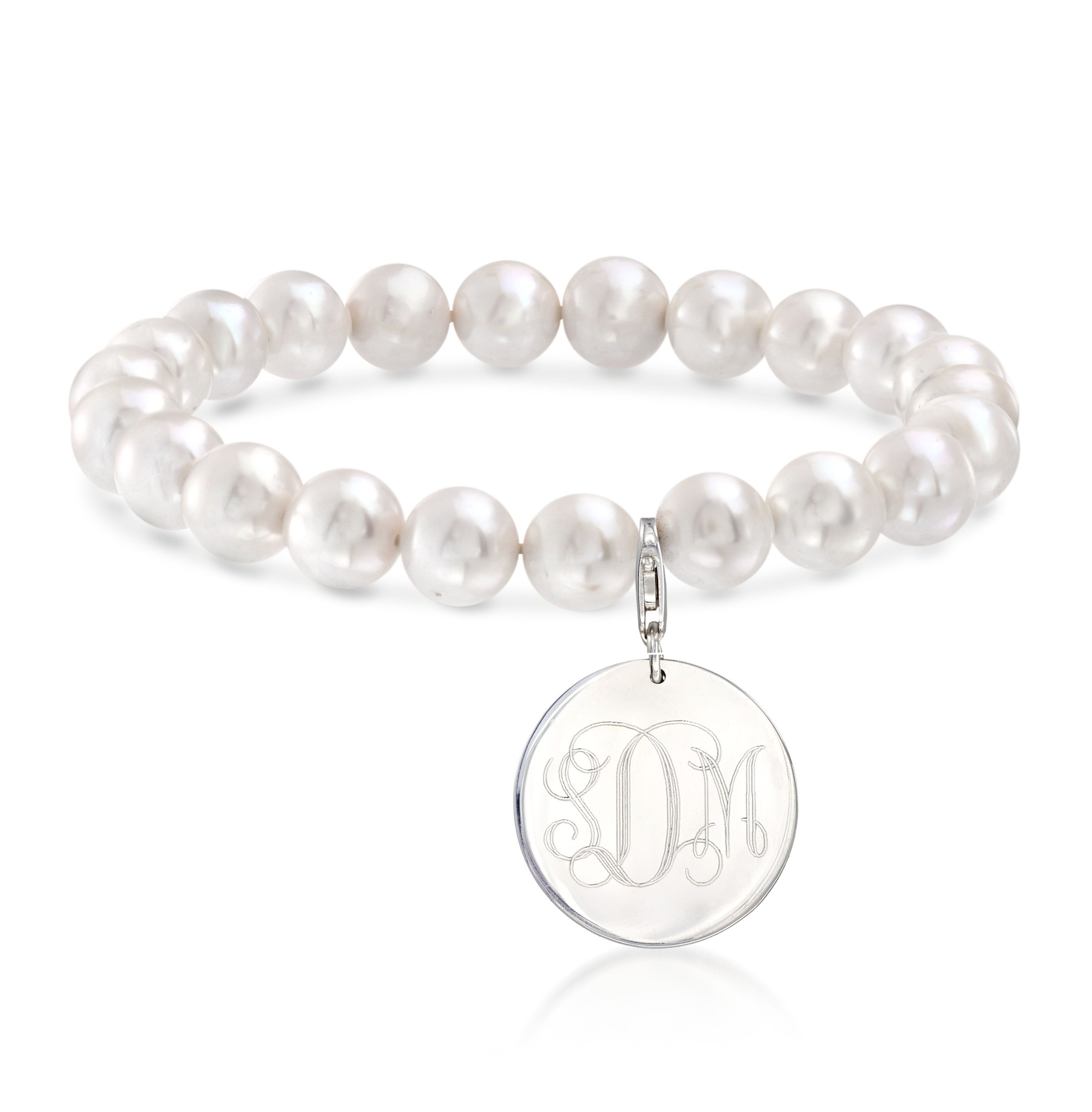 Monogram colors pearls bracelet sale