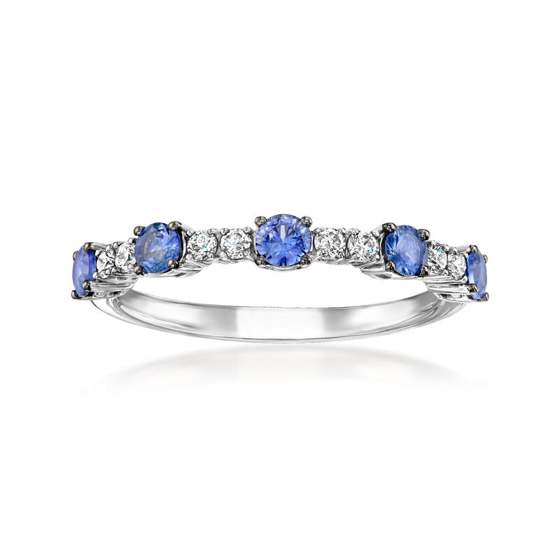 Le Vian "Couture" .50 ct. t.w. Blueberry Sapphire and .17 ct. t.w. Vanilla Diamond Ring in Platinum. Size 7 image number 0