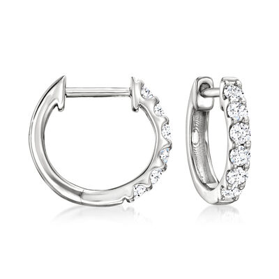.33 ct. t.w. Lab-Grown Diamond Hoop Earrings in Sterling Silver