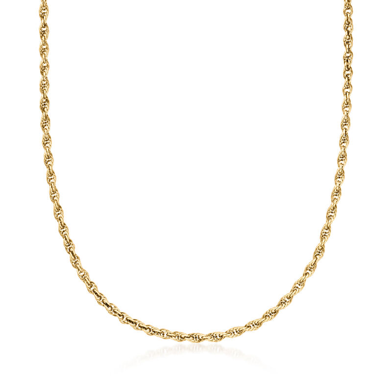 C. 2000 Vintage 14kt Yellow Gold Rope-Chain Necklace. 18" image number 0