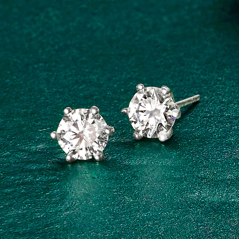 2.00 ct. t.w. Moissanite Stud Earrings in Sterling Silver  image number 3