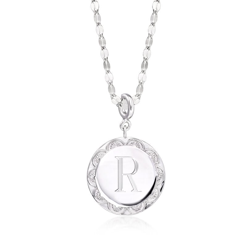 Sterling Silver Personalized Disc Charm image number 2