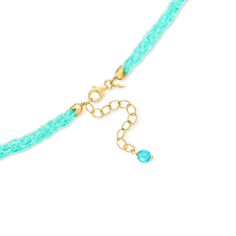 Italian Multicolored Murano Glass Bead Pendant Necklace with 18kt Gold Over Sterling image number 2