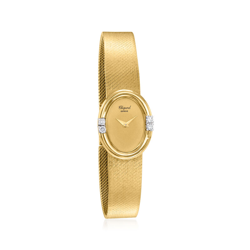 C. 1970 Vintage Chopard Women's 19mm 18kt Yellow Gold Watch with Diamonds image number 0