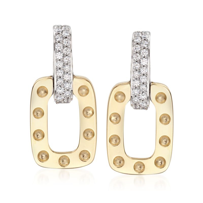 Robert Coin "Pois Moi" .50 ct. t.w. Diamond Drop Earrings in 18kt Two-Tone Gold  image number 0