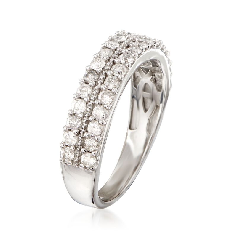 .75 ct. t.w. Diamond Two-Row Ring in Sterling Silver image number 2