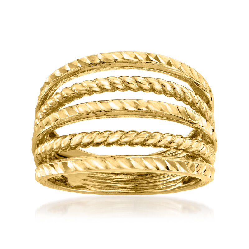 18kt Gold Over Sterling Multi-Row Ring image number 0