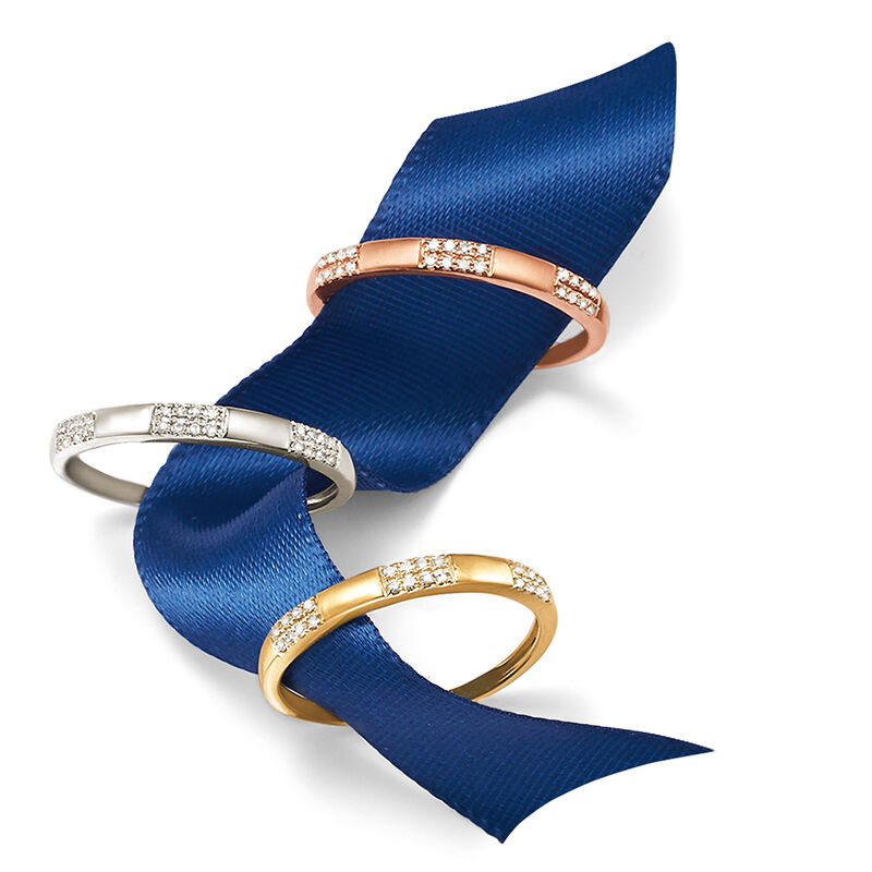 Diamond-Accented Section Ring in 14kt Rose Gold image number 4