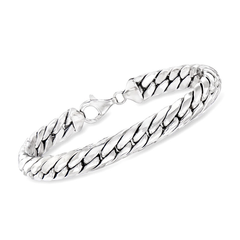 Sterling Silver Cuban-Link Bracelet image number 0