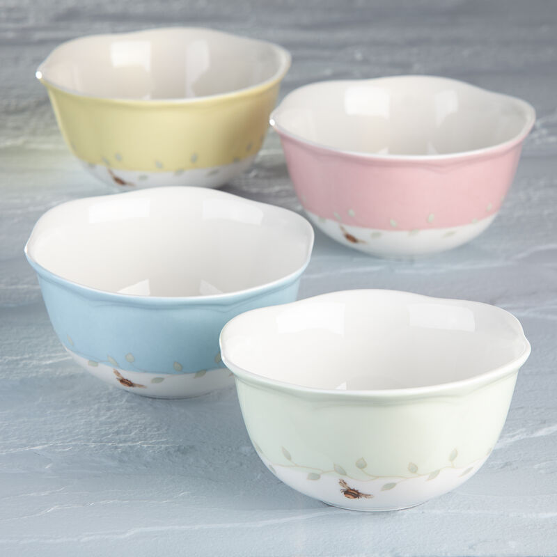 Lenox &quot;Butterfly Meadow&quot; Set of 4 Colorful Porcelain Dessert Dinnerware image number 8