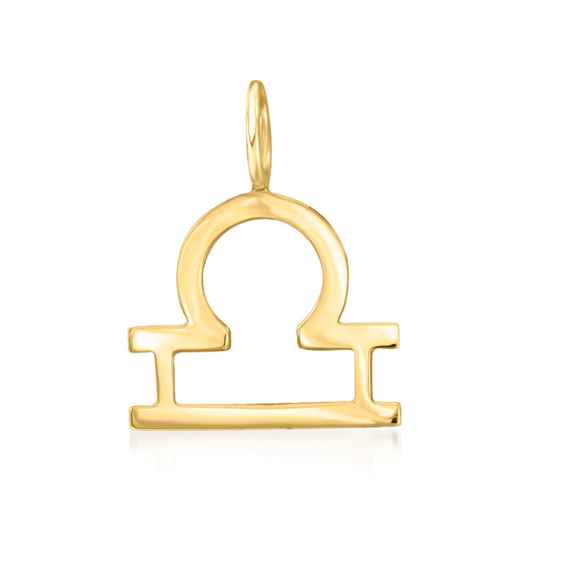 Libra - 14kt Yellow Gold Zodiac Charm image number 0