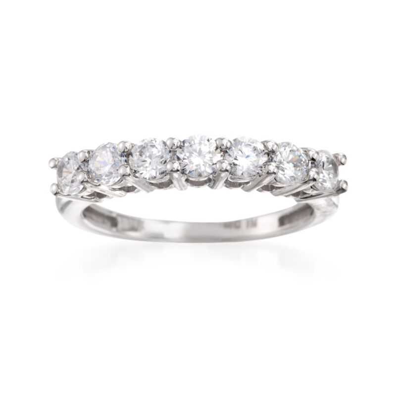 1.00 ct. t.w. CZ Seven-Stone Ring in 14kt White Gold image number 0