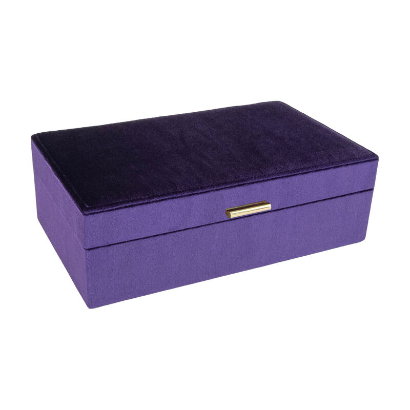 Mele & Co. "Jewel Amethyst" Purple Velvet Jewelry Box image number 1