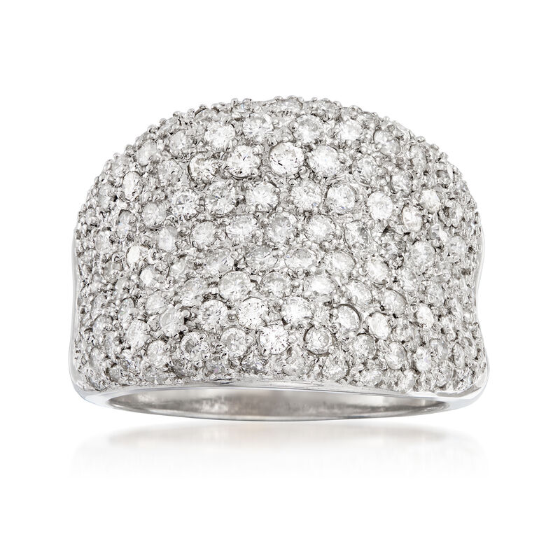 C. 1990 Vintage 2.70 ct. t.w. Pave Diamond Ring in 18kt White Gold image number 0