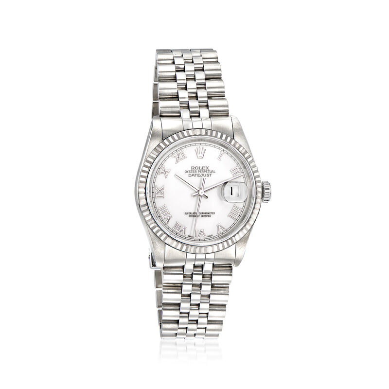Pre-Owned Rolex Datejust Men's 36mm Automatic Stainless Steel and 18kt White Gold Watch image number 0