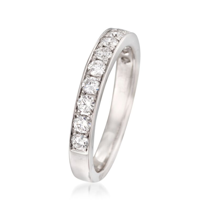 Henri Daussi .60 ct. t.w. Diamond Wedding Ring in 14kt White Gold image number 2
