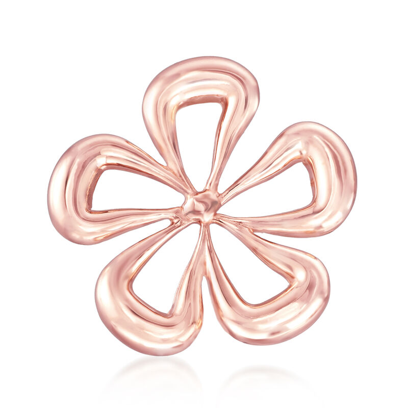 Italian 14kt Rose Gold Flower Pin image number 0