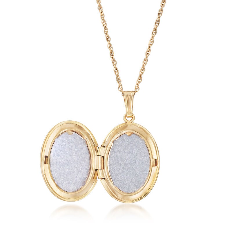 3d Rose Locket Pendant Necklace in 14kt Yellow Gold image number 2