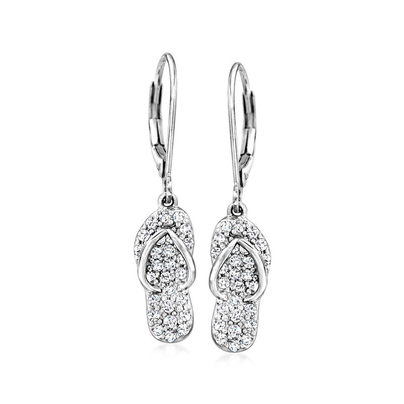 .50 ct. t.w. Diamond Flip-Flop Drop Earrings in Sterling Silver  image number 0