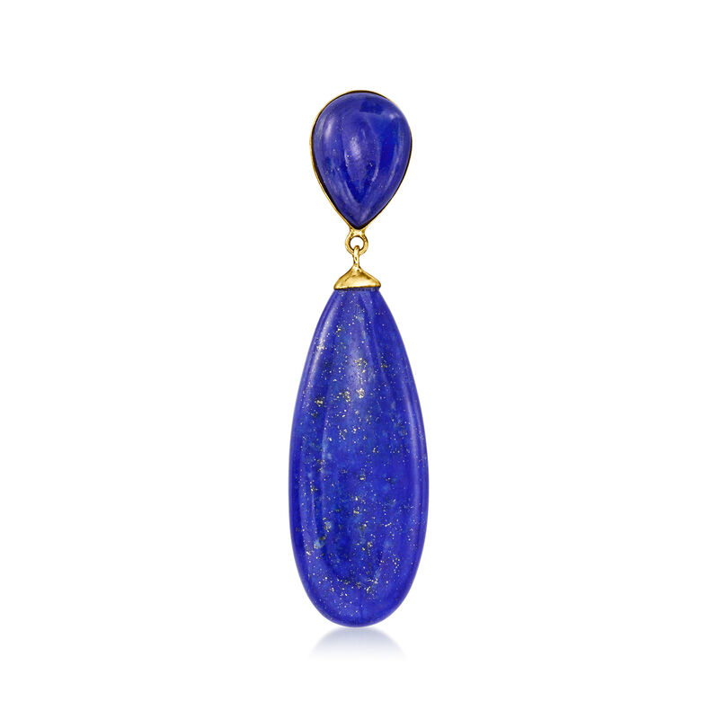 Lapis Teardrop Pendant in 14kt Yellow Gold image number 1