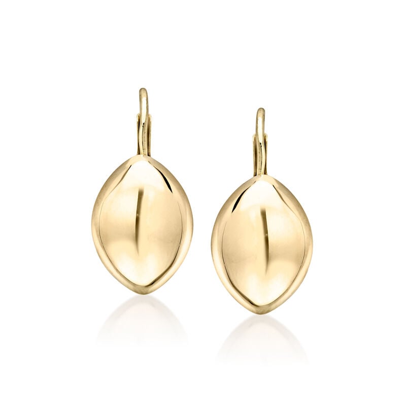 C. 1990 Vintage 18kt Yellow Gold Oval Drop Earrings image number 0