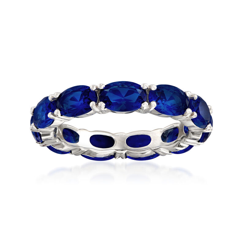5.00 ct. t.w. Simulated Sapphire Eternity Ring in Sterling Silver image number 0
