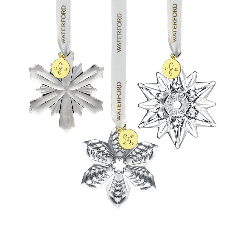 Waterford Crystal Set of 3 Mini Ornaments - 2021 image number 0