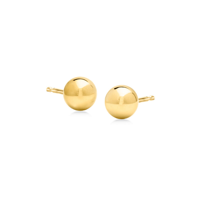 Italian 6mm 10kt Yellow Gold Ball Stud Earrings  image number 0