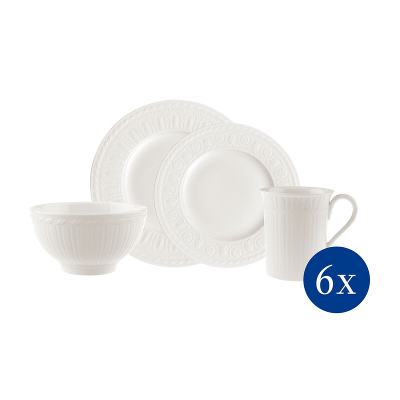 Villeroy & Boch &quot;Cellini&quot; 24-pc. Service for 6 Porcelain Dinnerware Set image number 0