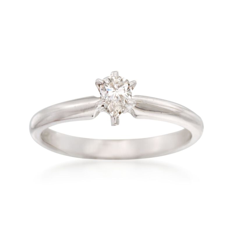 C. 2000 Vintage .25 Carat Diamond Ring in 14kt White Gold. Size 6.5 image number 0