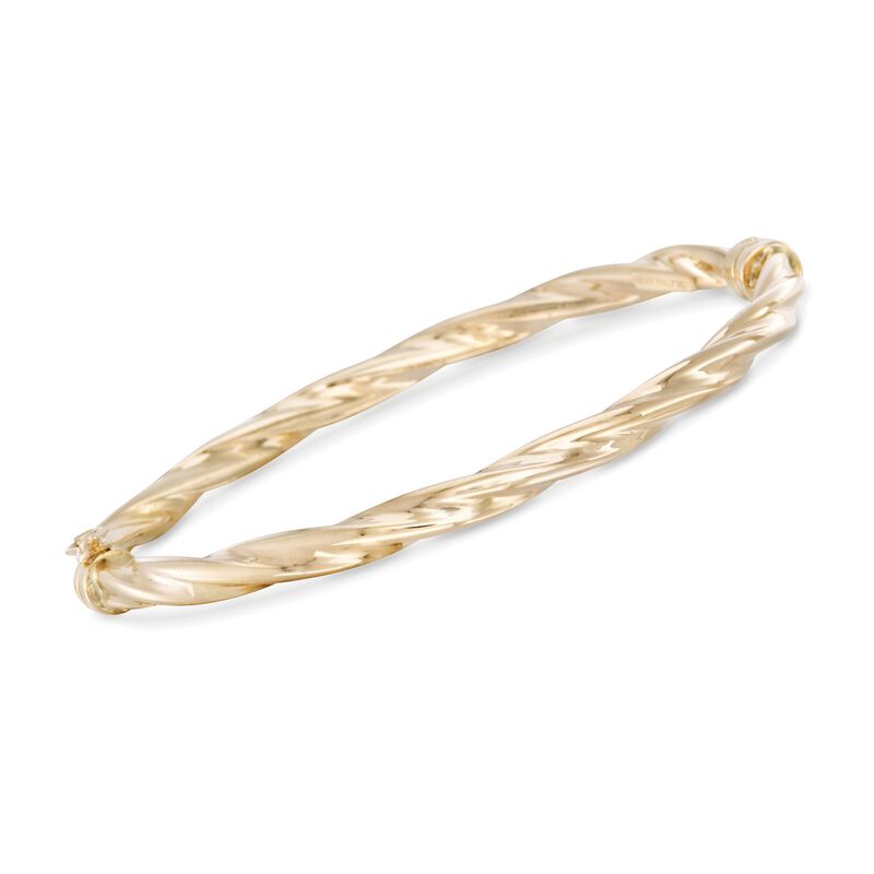 Italian 14kt Yellow Gold Twisted Bangle Bracelet image number 0