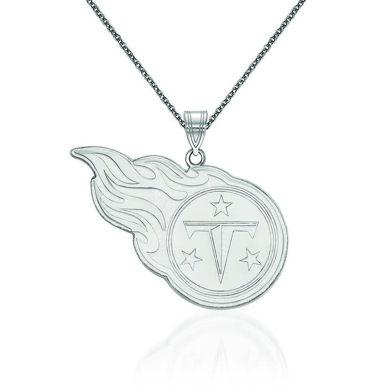 14kt White Gold NFL Tennessee Titans Pendant Necklace. 18&quot; image number 0