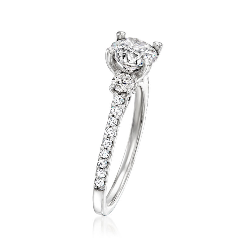 Gabriel Designs .46 ct. t.w. Diamond Engagement Ring Setting in 14kt White Gold image number 2