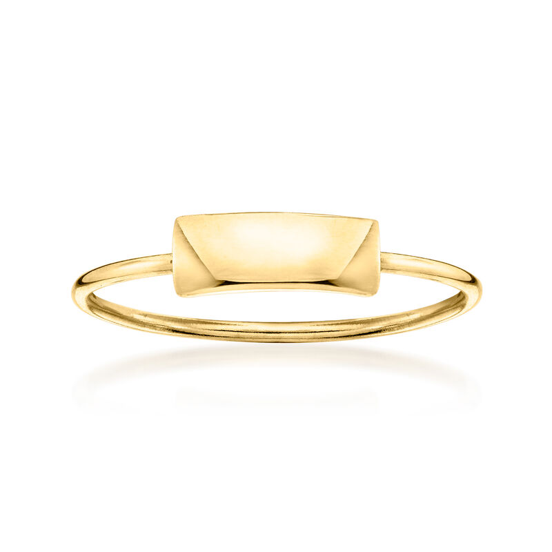 Italian 14kt Yellow Gold Rectangle Ring image number 0